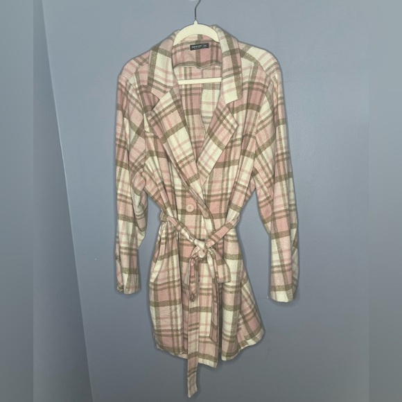 SHEIN Pink and Cream Blazer Jacket - Picture 1 of 2